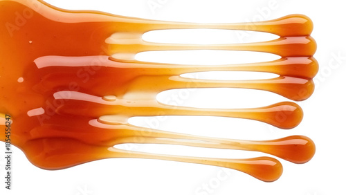 Obraz na plátne Delicious caramel sauce dripping isolated PNG, sweet topping for desserts and ic