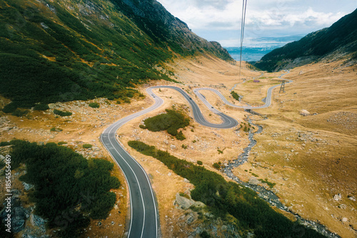 mountain road in the mountains, transfagarasan romania