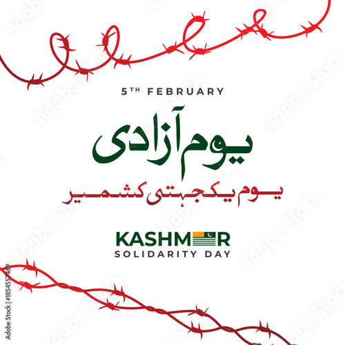 Kashmir Solidarity Day poster illustration