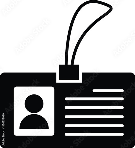 ID card Icon driver’s license Identification vector Illustration.