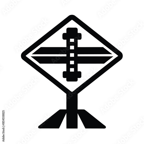 rail underpass directional sign