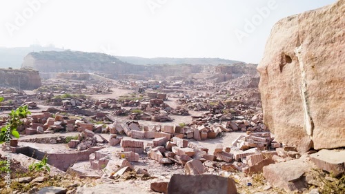 environmental impact of stone quarrying in hilly terrain in Aravalli mountain range