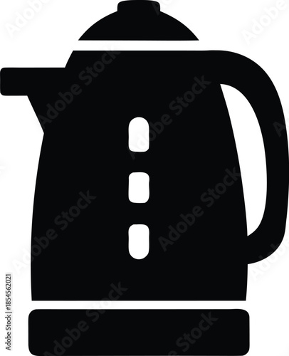 electric kettle silhouette vector illustration on transparent background