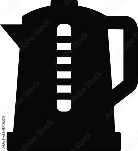 electric kettle silhouette vector illustration on transparent background