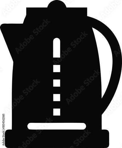 electric kettle silhouette vector illustration on transparent background