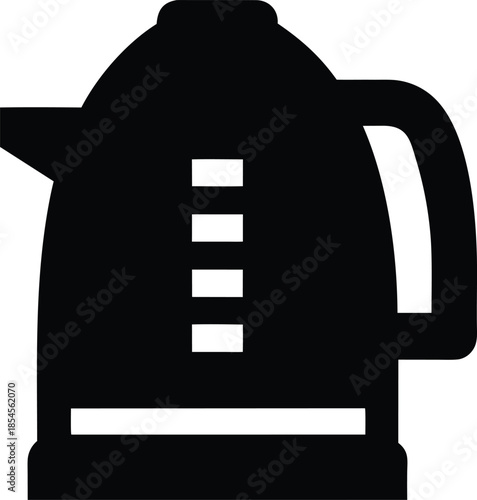 electric kettle silhouette vector illustration on transparent background