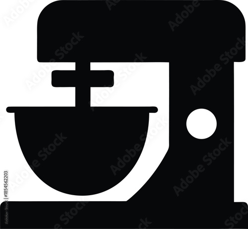 food processor silhouette vector illustration on transparent background