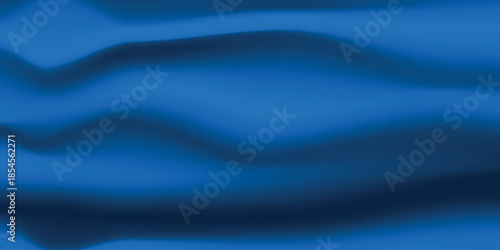 Silk blue background. Abstract vector pattern with copy space. Liquid wave texture, smooth drapery wallpaper. Wedding fabric, satin. Wavy design for banner, card, postcard, backdrop.