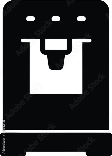 ice maker silhouette vector illustration on transparent background