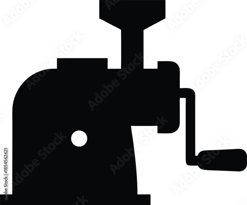 meat grinder silhouette vector illustration on transparent background