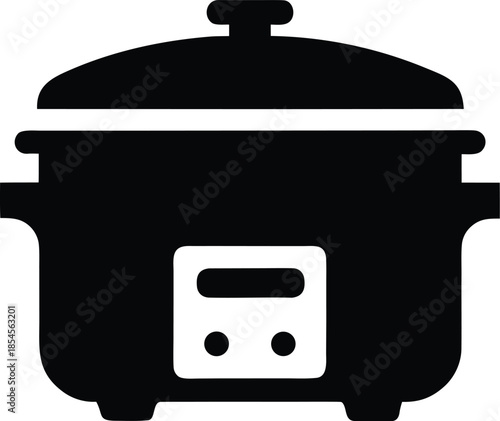 slow cooker silhouette vector illustration on transparent background