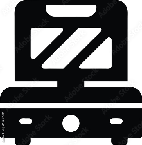 sandwich maker silhouette vector illustration on transparent background