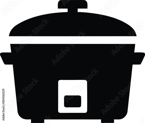 slow cooker silhouette vector illustration on transparent background