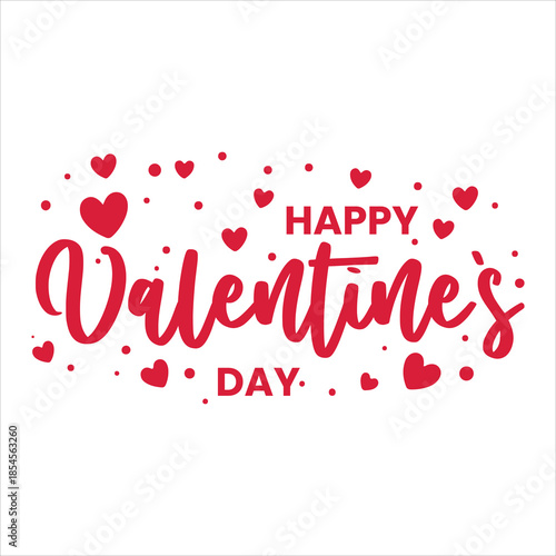 Happy Valentines Day greeting card. Calligraphic design for print cards