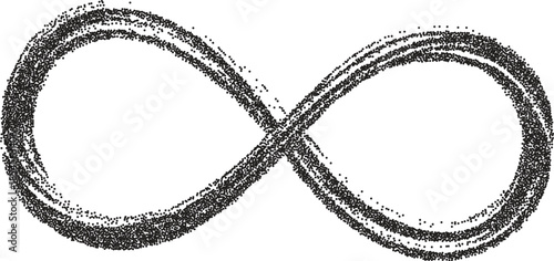 Infinity y2k retro stipple art symbol brutalist halftone vector png transparent, endless 2000s photocopy effect tattoo aesthetic