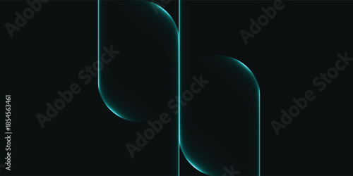 Abstract dark background with glowing green lines and subtle light effects creating a futuristic and minimalist aesthetic.