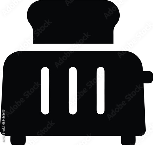 toaster silhouette vector illustration on transparent background