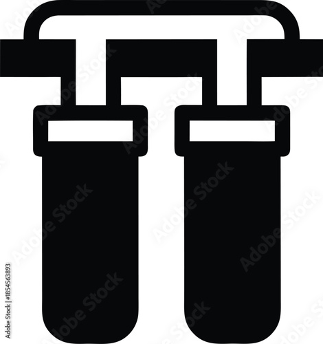 water filter silhouette vector illustration on transparent background