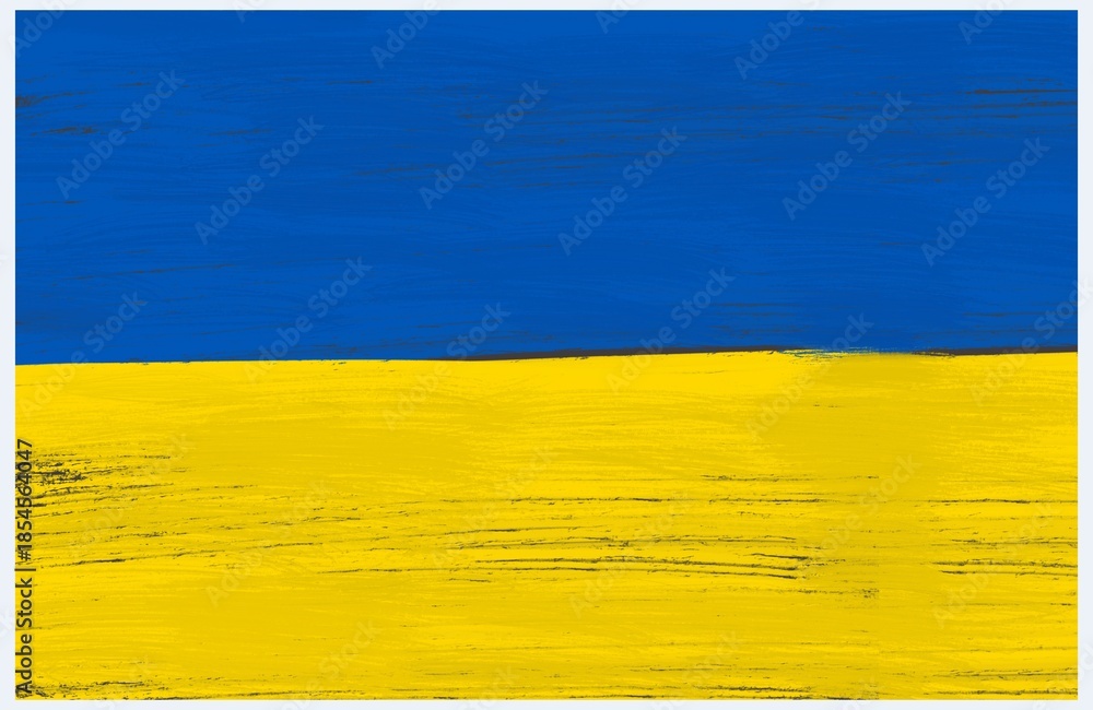 Obraz premium ukrainian flag with paint strokes