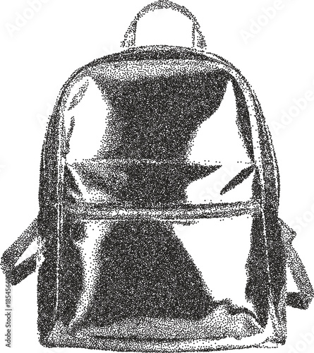 Bag y2k retro stipple art fashion brutalist halftone vector png transparent, accessory 2000s photocopy effect tattoo aesthetic