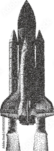 Rocket y2k retro stipple art launch brutalist halftone vector png transparent, engine 2000s photocopy effect tattoo aesthetic