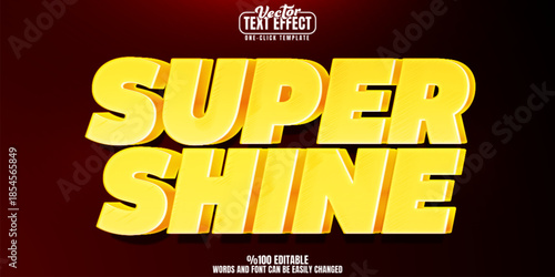 Gold editable text effect, customizable shine and metallic 3d font style