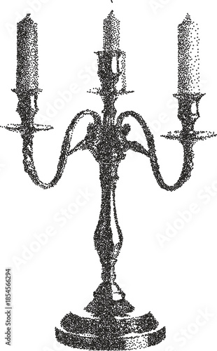 Candle vintage y2k stipple art, wax halftone stipple brutalist retro vector png with transparent background, wick 2000s aesthetic photocopy effect tattoo