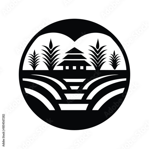 Rice Terrace Reflection Landscape