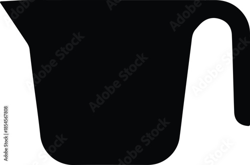 Silhouette Kitchen Measuring Cup Tool for Cooking and Baking Vector Illustration