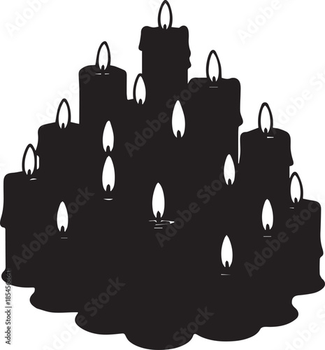 Collection of lit candles