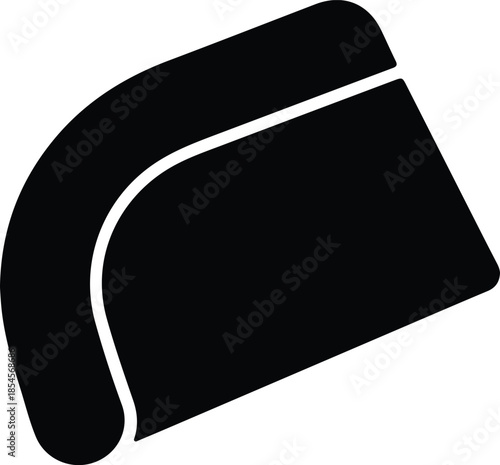 Silhouette Professional Chef Hat Toque Cook Cap Bakery Headwear Uniform Kitchen Symbol Vector Illustration