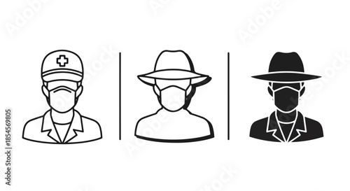 Professional icons set - Solid icons vector collection - Vector icon set - Line and glyph solid icon set - Icon vector - Flat Design Icon