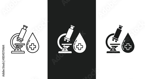 Medical and scientific icons - Solid icons vector collection - Vector icon set - Line and glyph solid icon set - Icon vector - Flat Design Icon