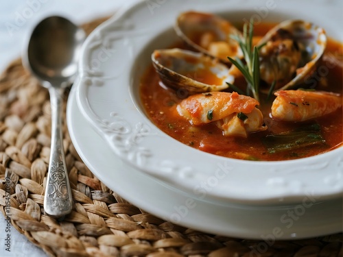 European Cuisine Dishes. Bouillabaisse