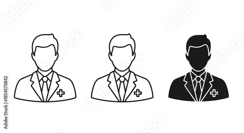 Medical professional icons - Solid icons vector collection - Vector icon set - Line and glyph solid icon set - Icon vector - Flat Design Icon