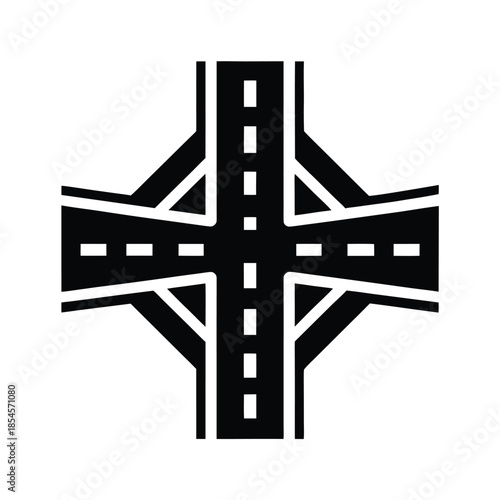 Road Intersection Traffic Icon