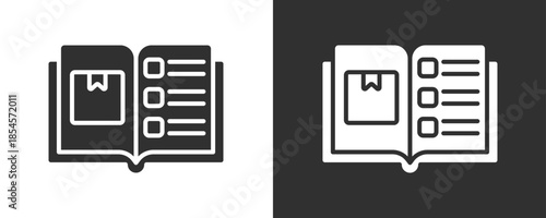 Catalog Icon Set Vector Collection Isolated In Black And White
