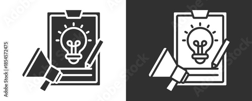 Idea Icon Set Vector Collection Isolated In Black And White