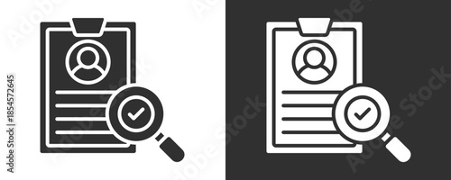 Cv Icon Set Vector Collection Isolated In Black And White