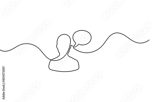 Continuous one line drawing of a person icon with minus symbol minimalist vector illustration design