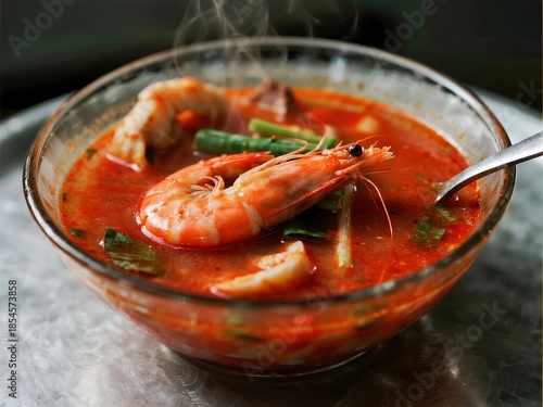 Tom Yum Goong A popular hot and sour soup with prawns.