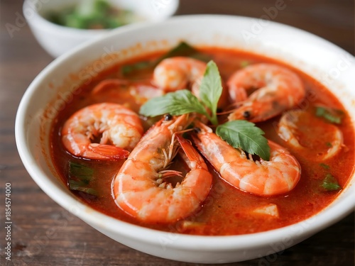 Tom Yum Goong A popular hot and sour soup with prawns.