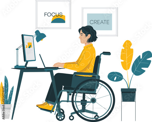 Wheelchair user Vector