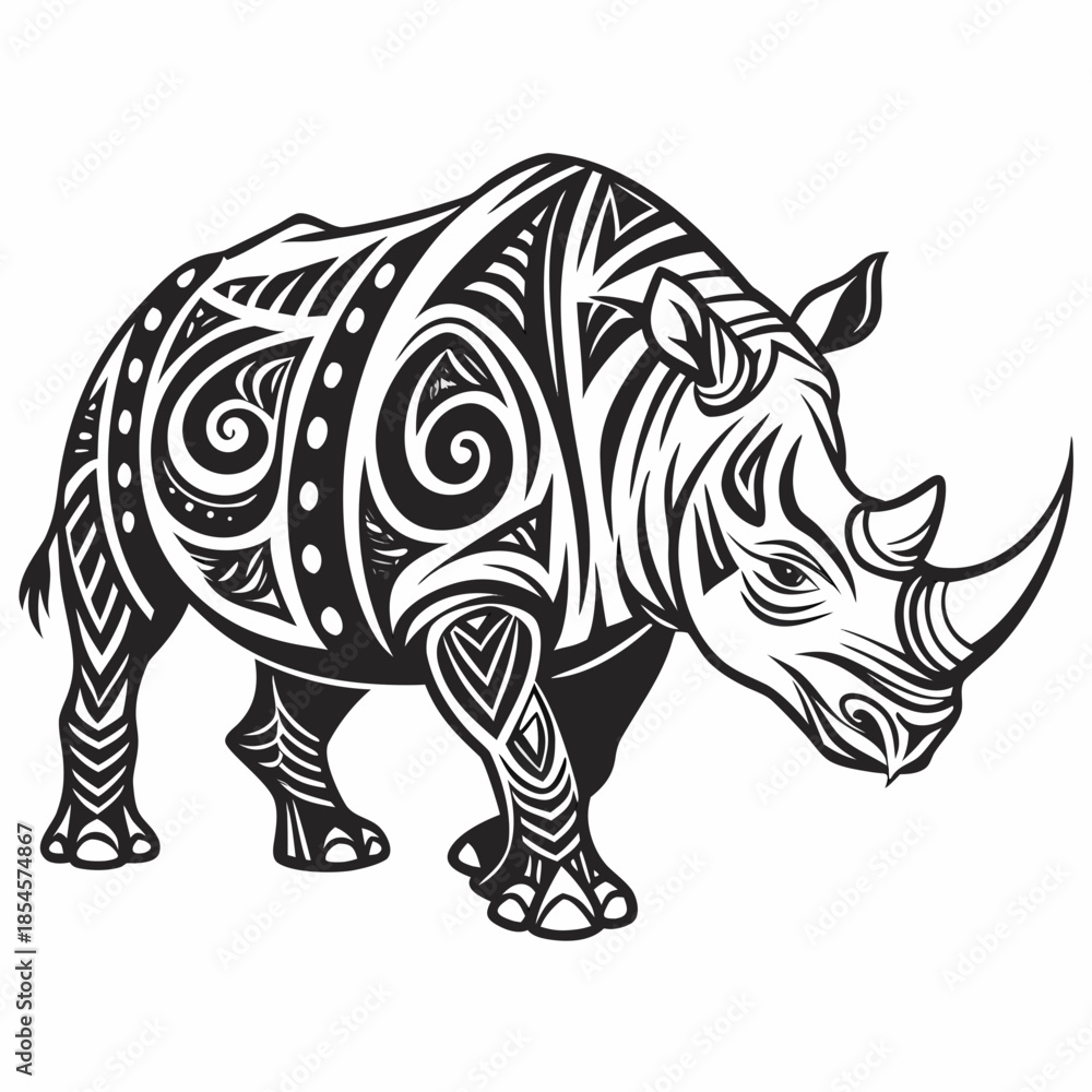 Fototapeta premium rhino vector illustration