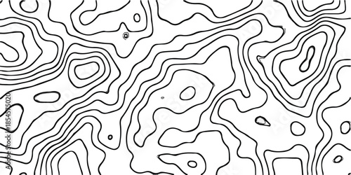 Abstract seamless vector pattern with black geometric line art decoration for textile fabric design