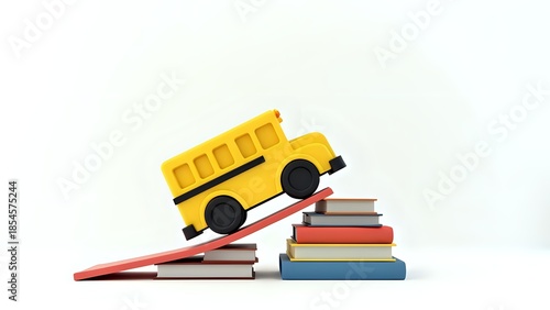 School Bus Sliding Down Books