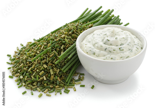 Herb infused creamy sauce made with fresh and dried chives for flavor enhancement