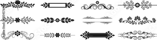 Ornate Dividers: A collection of meticulously crafted ornate dividers, exuding elegance and artistic flair, perfect for adding a touch of sophistication to any design or project.