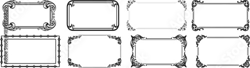 Ornate Frames Collection: A curated collection of eight exquisite, ornate frames, each a testament to classical design and refined elegance.