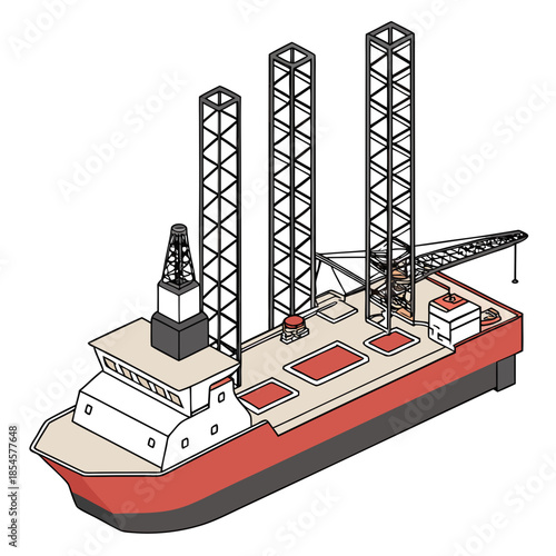Offshore wind installation vessel with jack up legs and crane 1